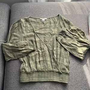American Eagle Green Cross Blouse Size Small